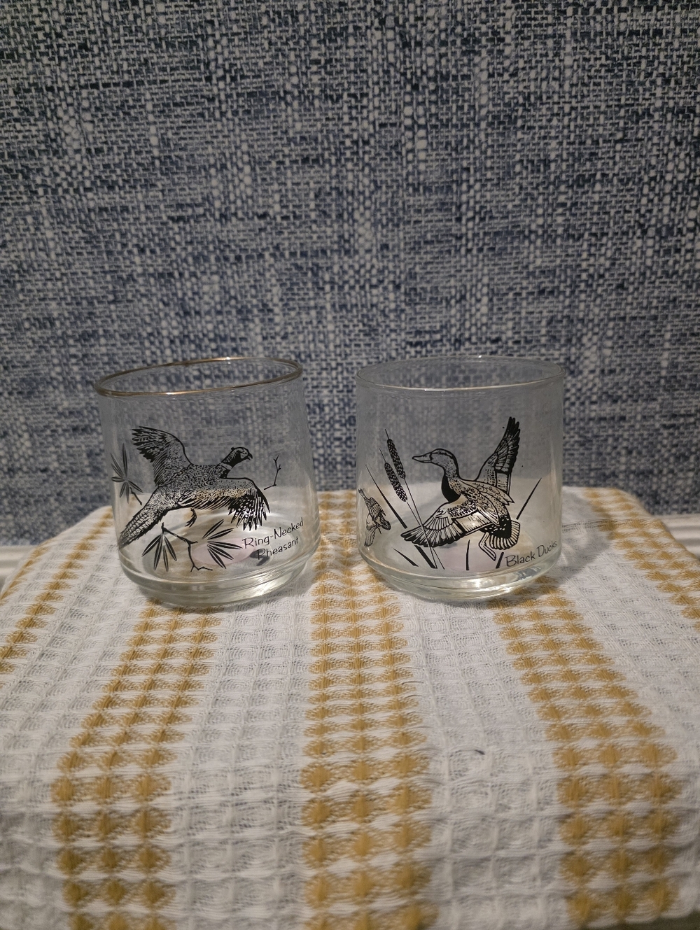 Clear Glass Wildlife Tumbler - Duck & Pheasant Set